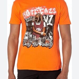 Vibrant Orange Graphic Tee